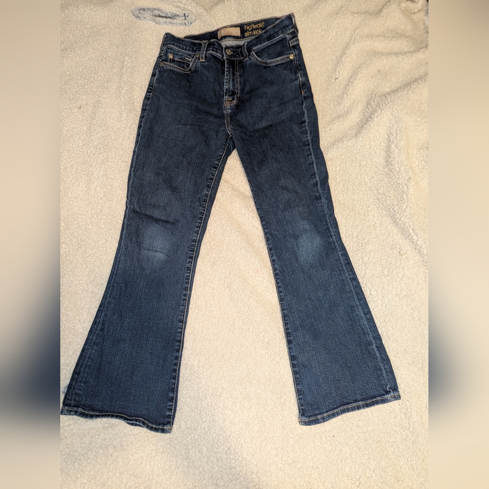 7 For All Mankind Blue Boot Cut Jeans Classic Style